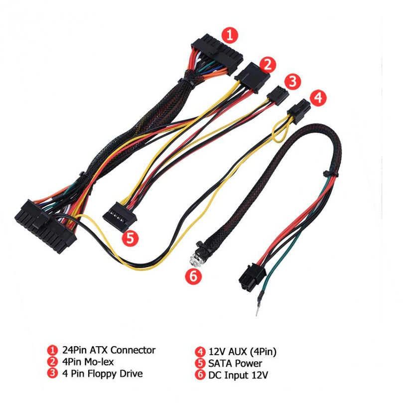Plugadget DC 12V 120W PSU Computer PC Power Supply Module with 24Pin ATX/ DC Input Cable Durable