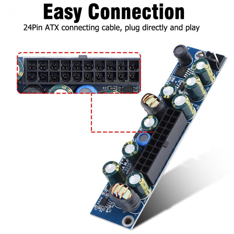 Plugadget DC 12V 120W PSU Computer PC Power Supply Module with 24Pin ATX/ DC Input Cable Durable