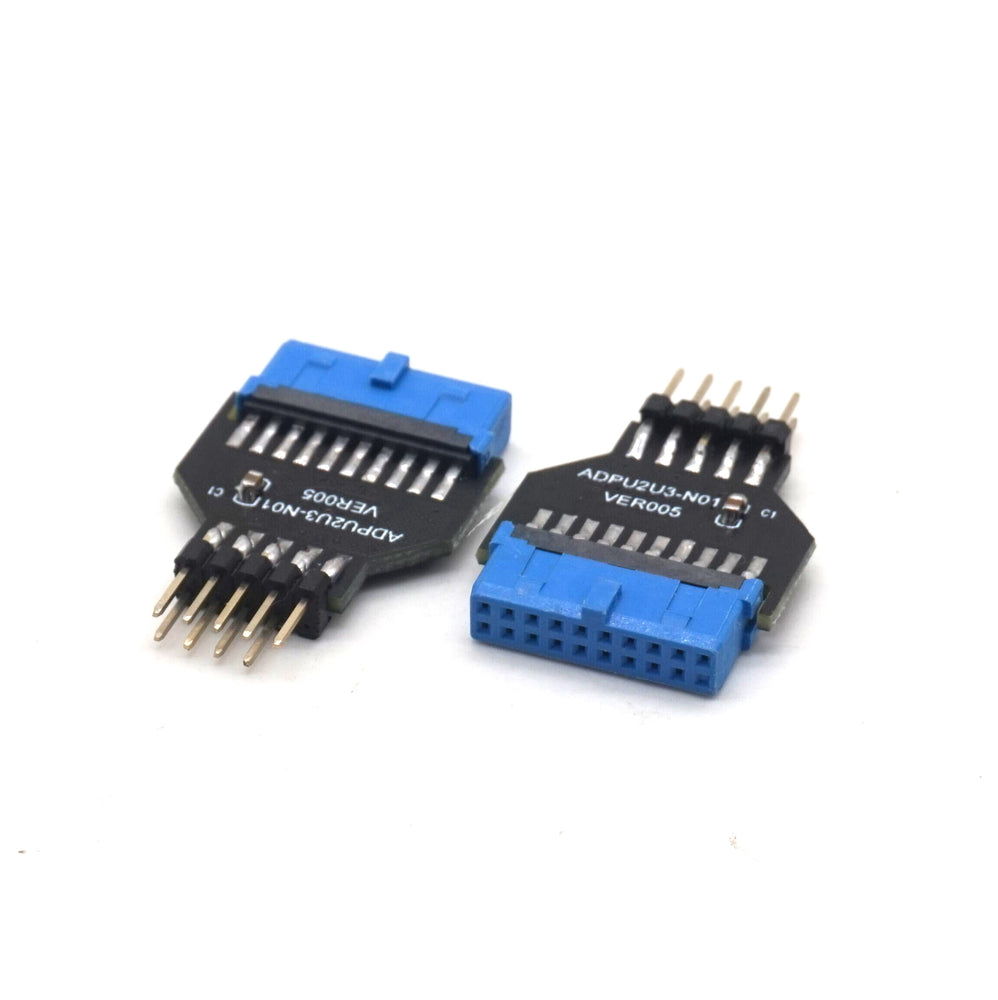 Plugadget PC Chassis Front USB3.0 19 pin 20 Pin Female to USB2.0 9 pin Male Adapter USB 3.0 19Pin /20Pin to USB 2.0 9PIN Converter Adapter