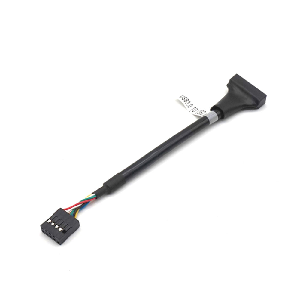 2pcs Plugadget 20Pin 19Pin USB 3.0 Female To 9Pin USB 2.0 Male Motherboard Cable Adapter Cord 480mbps Data Speed Computer Cable Connectors