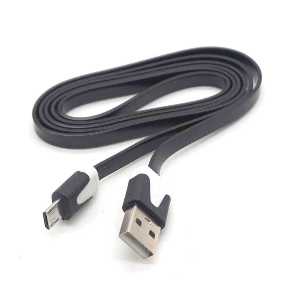 Plugadget 2Pcs Micro USB Cable Flat Transfer Charging Cord Micro USB To USB Cable
