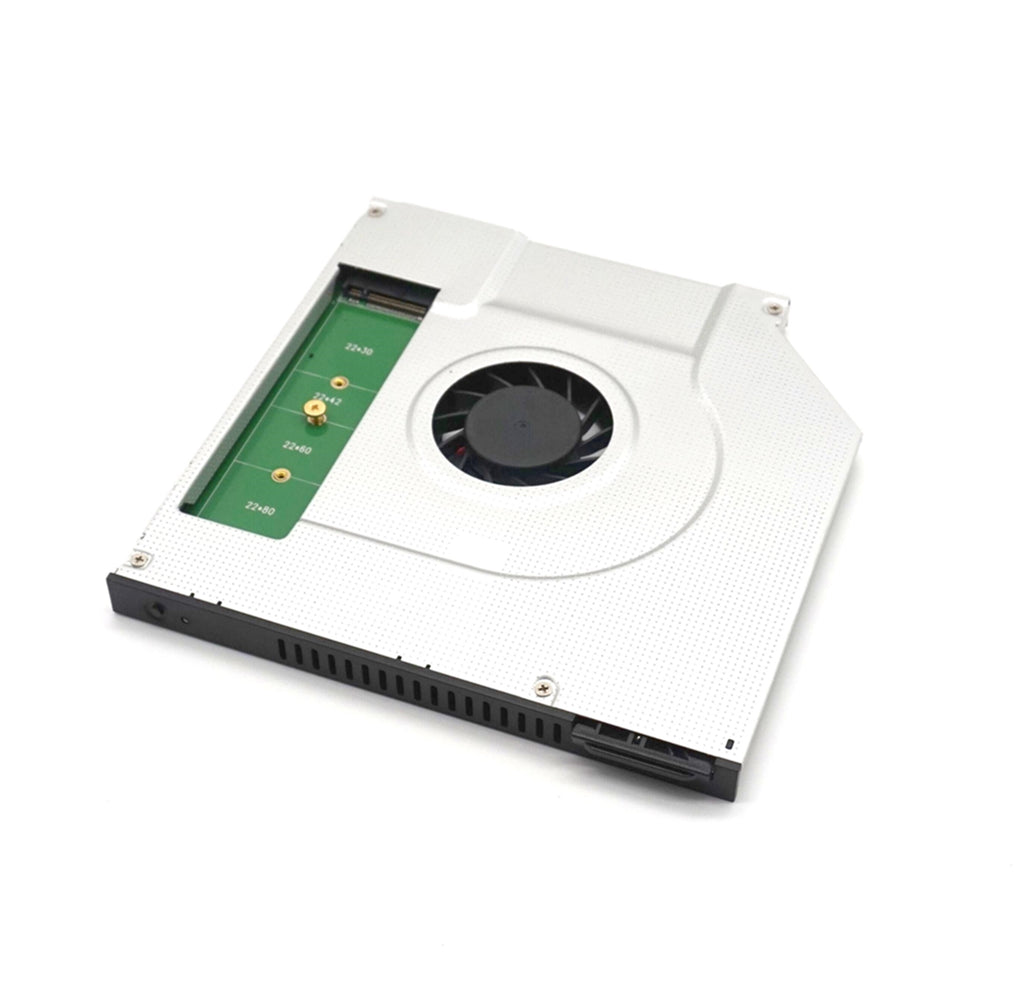 Plugadget M2 M.2 NGFF SSD Caddy Solid State Hard Disk Enclosure Adapter 9.5mm Laptop Internal Cooling Fan Inner CPU Cooler Radiator