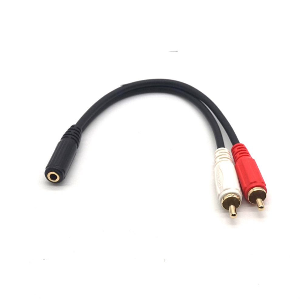 Plugadget RCA Cable Stereo Audio Video Adapter 3.5mm Cable Double Female Jack To 2RCA Male Socket 3.5 Y Plug Converter