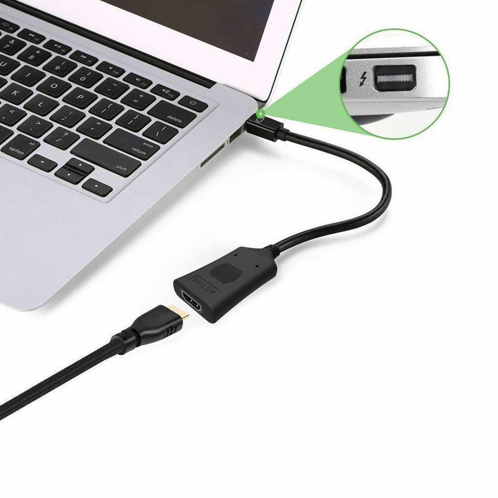 Plugadget Active Mini DisplayPort to HDMI Adapter 4K mDP to HDMI Converter 4K*2K 30HZ For ATI Eyefinity Macbook PC