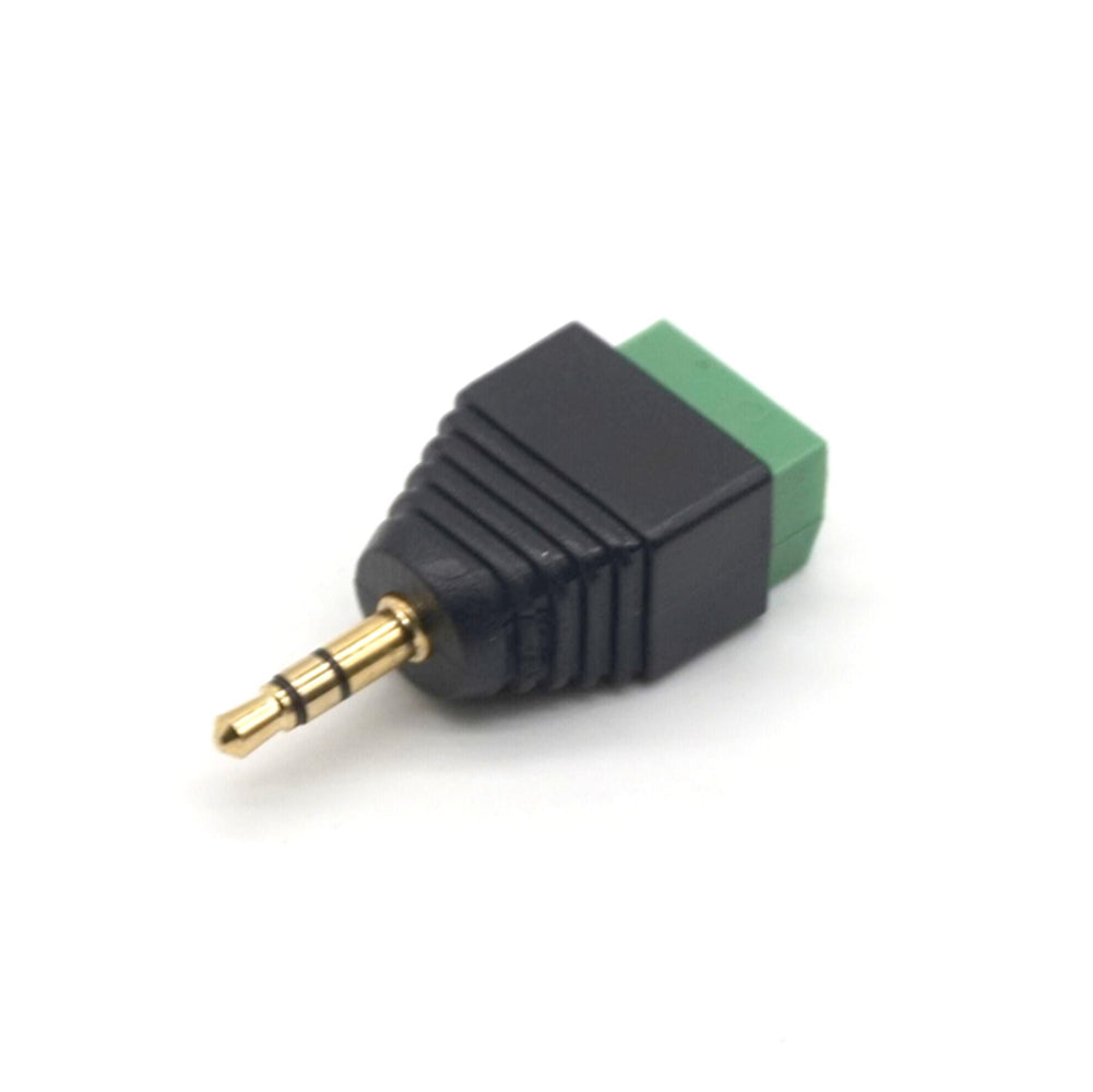 Plugadget 3pcs 3.5mm Adapter 3.5 audio mono plug to screw terminal Audio Mono Plug Audio Connector screw connector