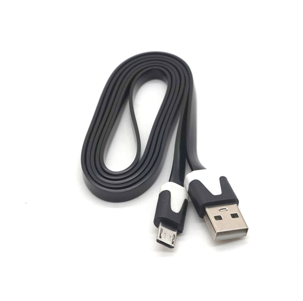 Plugadget 2Pcs Micro USB Cable Flat Transfer Charging Cord Micro USB To USB Cable