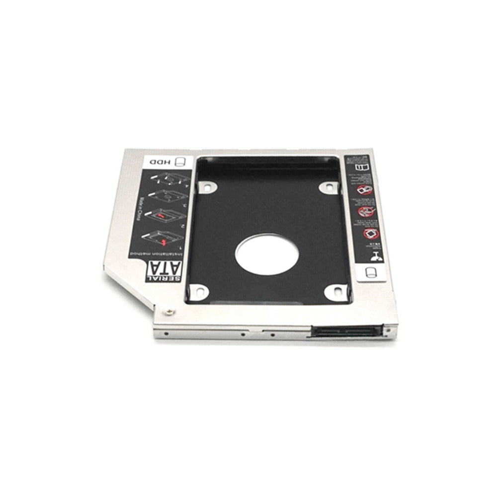 Plugadget Universal SATA 3.0 2nd HDD Caddy 9.5mm for 2.5" 2TB SSD Case Hard Disk Enclosure with LED for Laptop DVD-ROM Optical Bay