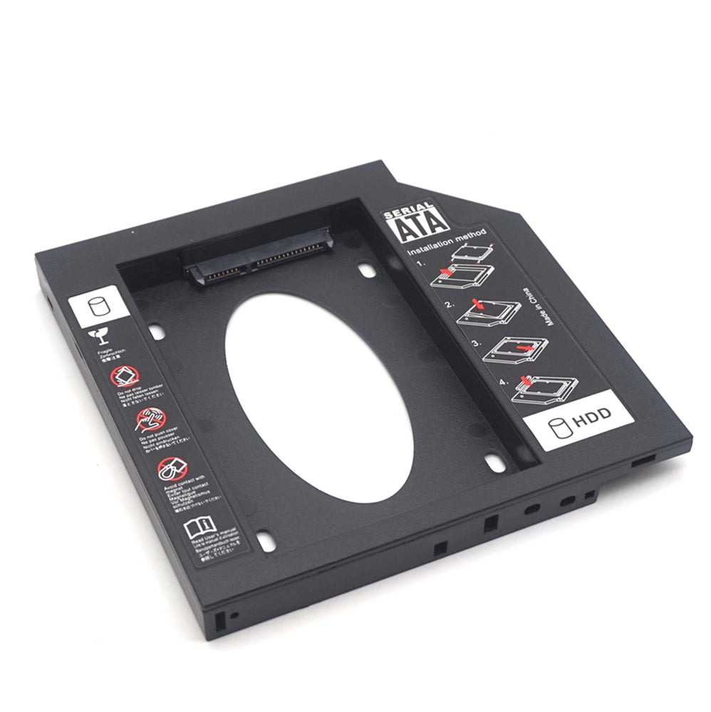 Plugadget Plastic Second 2nd HDD Caddy 12.7mm SATA 3.0 Optibay 2.5'' SSD DVD Hard Disk Driver Case CD-ROM Adapter Box Enclosure