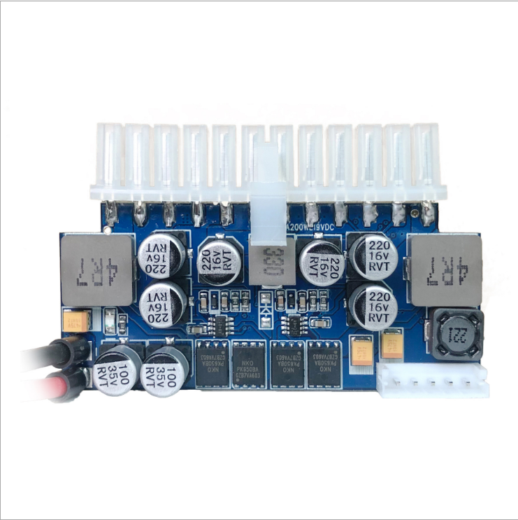 Plugadget DC ATX Peak PSU 19V 200W Pico ATX Switch Mining PSU 24pin MINI ITX DC to ATX PC Power Supply For Computer