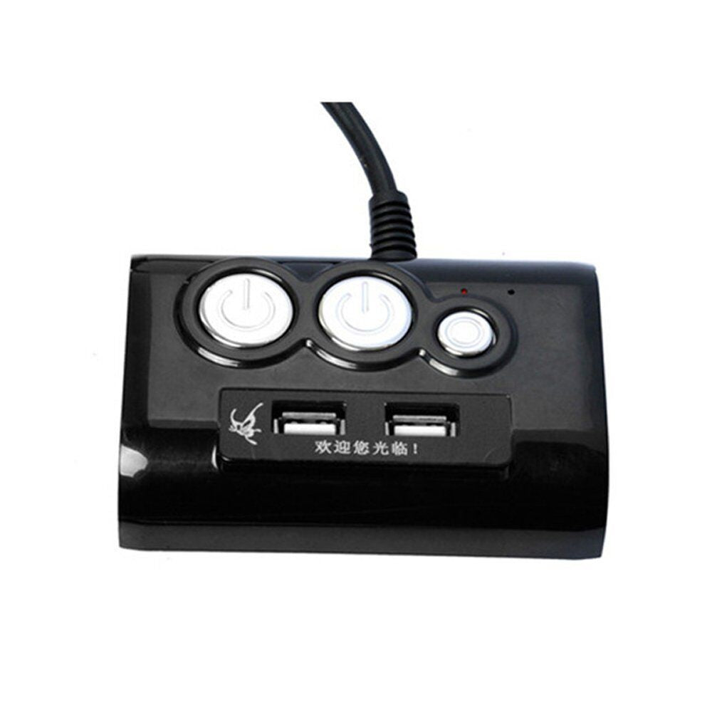 Plugadget Desktop Computer PC Case Power Supply on/off Reset Button Switch with Double USB and Audio Ports for Office Internet Cafes