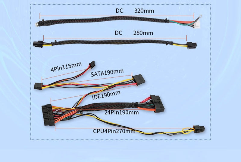 Plugadget 12V 300W Input DC-ATX 24pin Power Supply Module Swithc Pico PSU Auto Mini ITX High DC-ATX power module ITX For Mining