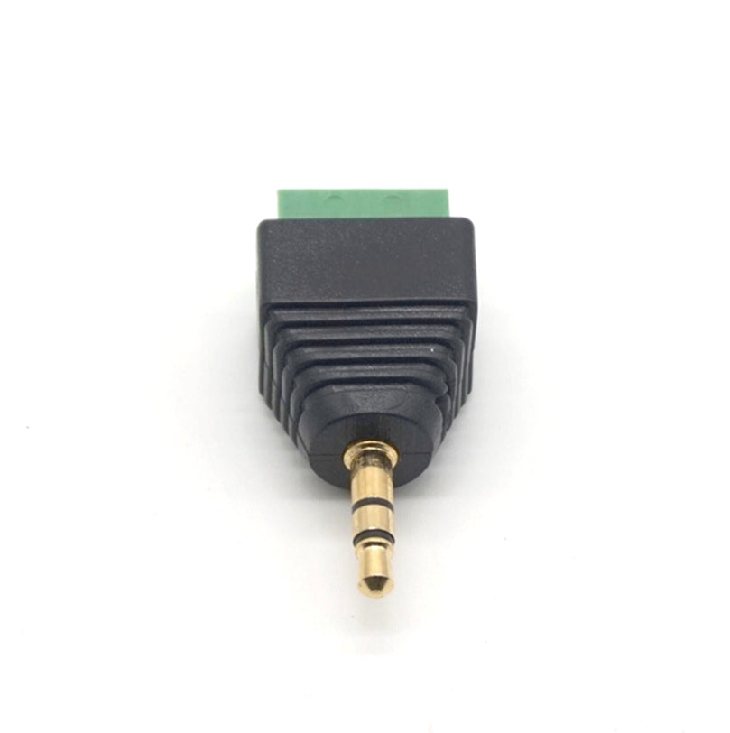 Plugadget 3pcs 3.5mm Adapter 3.5 audio mono plug to screw terminal Audio Mono Plug Audio Connector screw connector