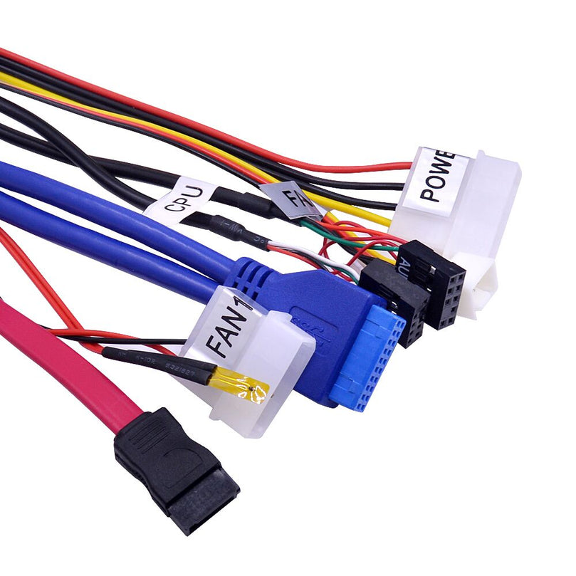 Plugadget 5.25" Media Dashboard Multifunctional USB 3.0 Front Panel 3.5mm Audio e-SATA MS CF TF SD Card Reader for PC Desktop ODD