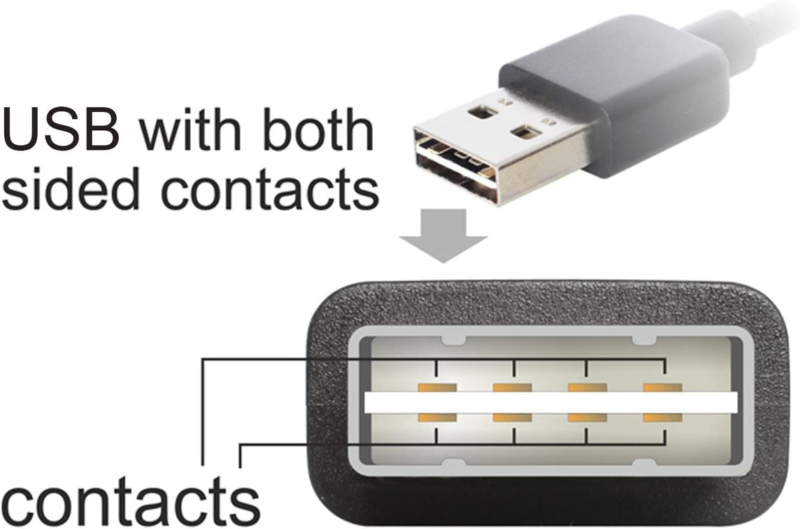 Plugadget Reversible Left Right Angled 90 Degree USB 2.0 Male to Right Angled Micro USB 5Pin Male Cable 25cm