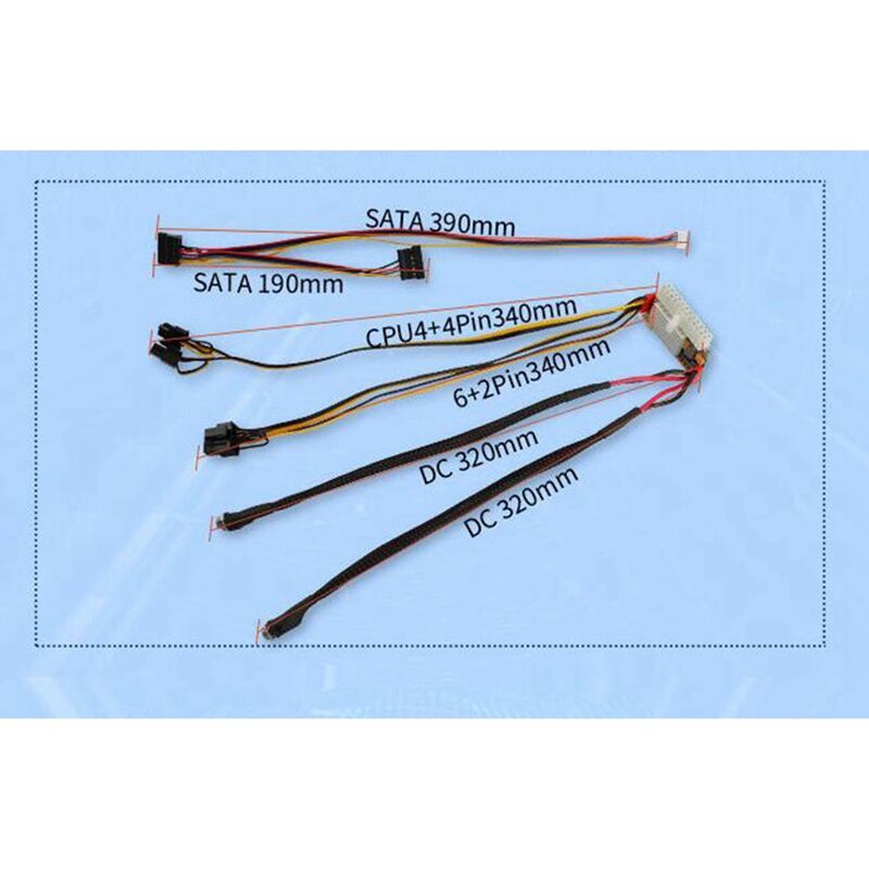 Plugadget 450W 24Pin 12V DC Input Peak 450W Output Realan Mini ITX Pico PSU DC ATX PC Switch DC-DC ATX Power Supply for Computer