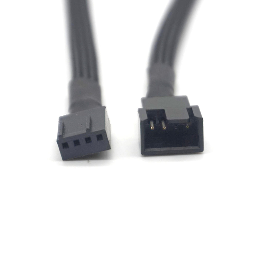 Plugadget 2pcs Computer Motherboard 4Pin Female To PWM Fan 4 Pin Male Power Extension Cable Cord Wire PC Cooler Parts 25cm