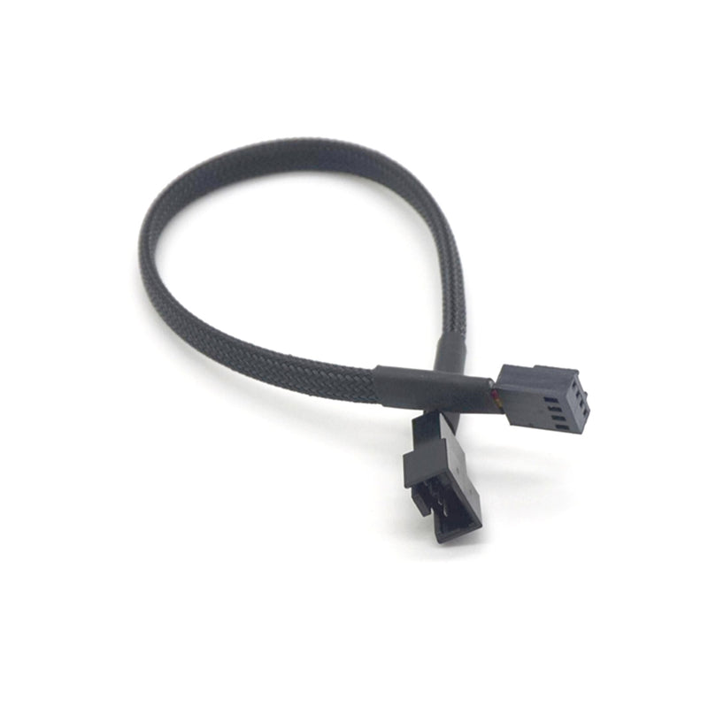 Plugadget 2pcs Computer Motherboard 4Pin Female To PWM Fan 4 Pin Male Power Extension Cable Cord Wire PC Cooler Parts 25cm