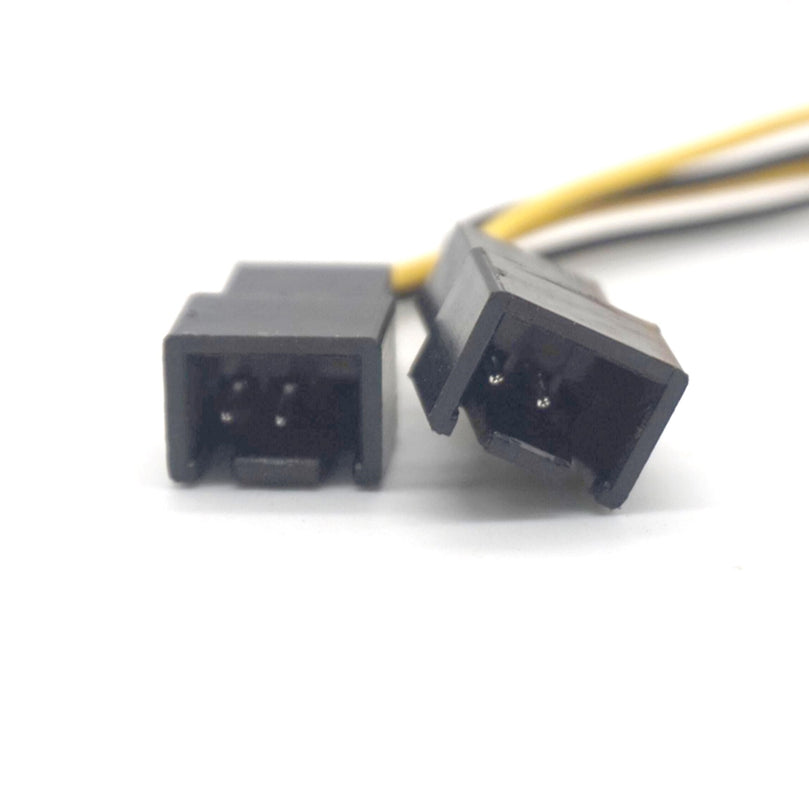 Plugadget 2pcs 4 Pin PC CPU Fan Power Cables 4pin Molex to 3Pin Power Supply Adapter Connector Fan Adapter Cable For Computer Cooling fan