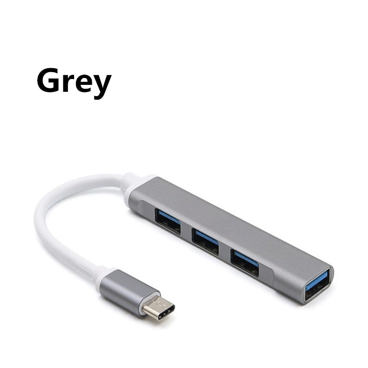 Plugadget Type-C to HUB USB-C to 4-Port USB3.0 High-Speed Splitter OTG Aluminum Alloy Docking Station