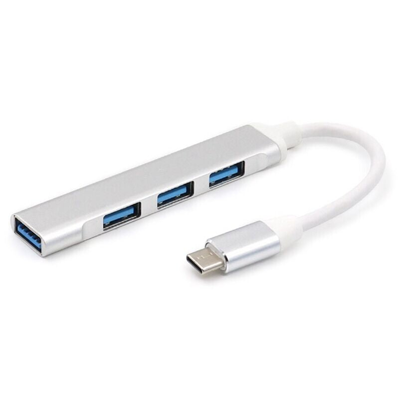 Plugadget Type-C to HUB USB-C to 4-Port USB3.0 High-Speed Splitter OTG Aluminum Alloy Docking Station
