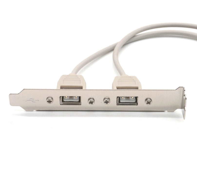 Plugadget 2PCS 2 Port USB2.0 Motherboard Rear Panel Expansion Bracket Host Adapter