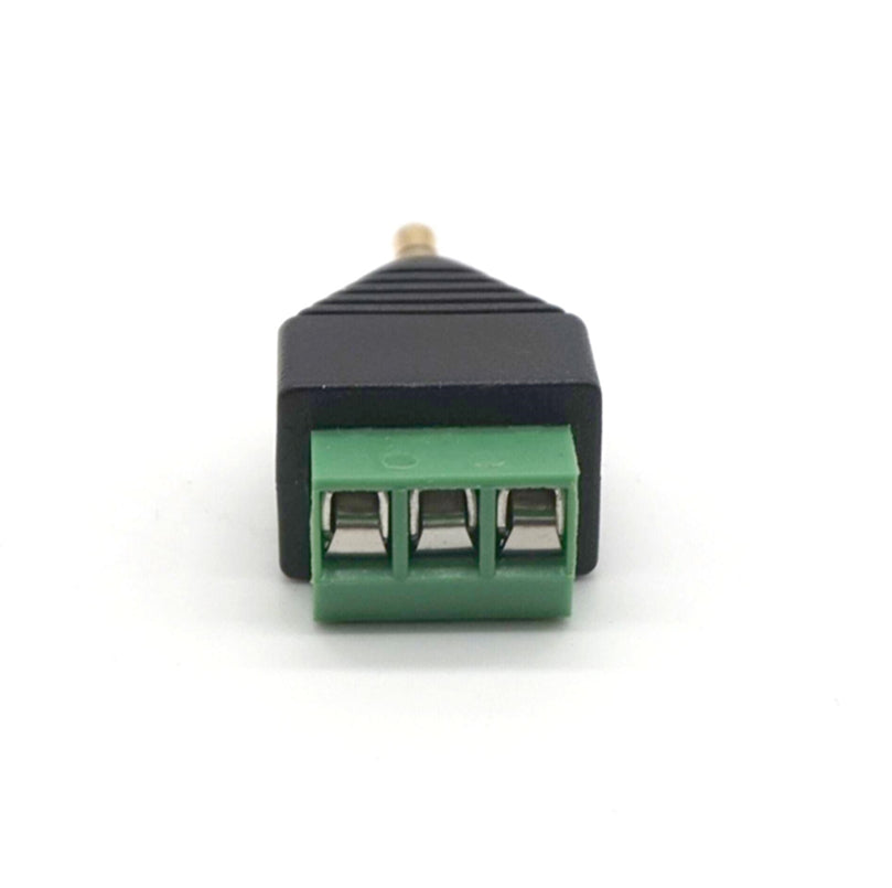 Plugadget 3pcs 3.5mm Adapter 3.5 audio mono plug to screw terminal Audio Mono Plug Audio Connector screw connector