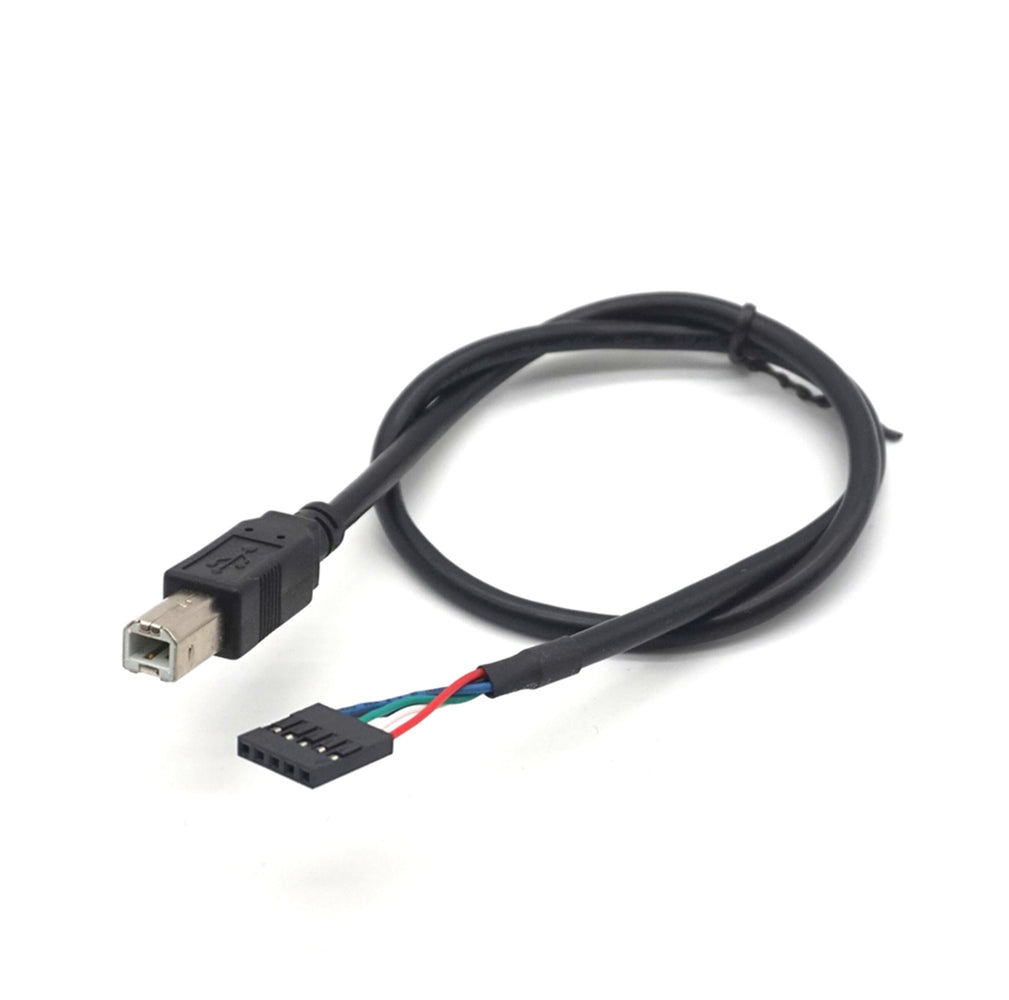 Plugadget 2PCS USB 2.0 Type B Male to Dupont 5 Pin Female Header Motherboard Cable For Printer 50cm(1.6ft)