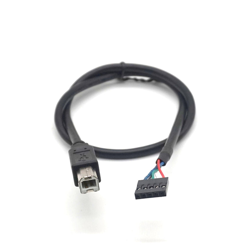 Plugadget 2PCS USB 2.0 Type B Male to Dupont 5 Pin Female Header Motherboard Cable For Printer 50cm(1.6ft)