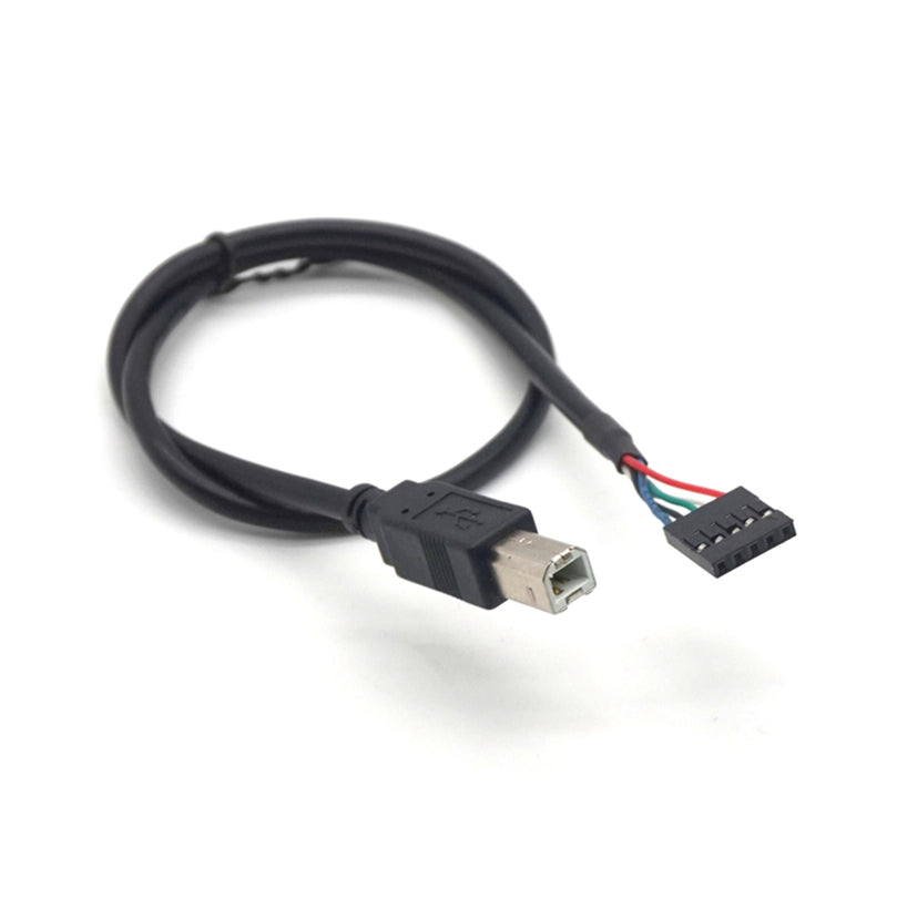 Plugadget 2PCS USB 2.0 Type B Male to Dupont 5 Pin Female Header Motherboard Cable For Printer 50cm(1.6ft)