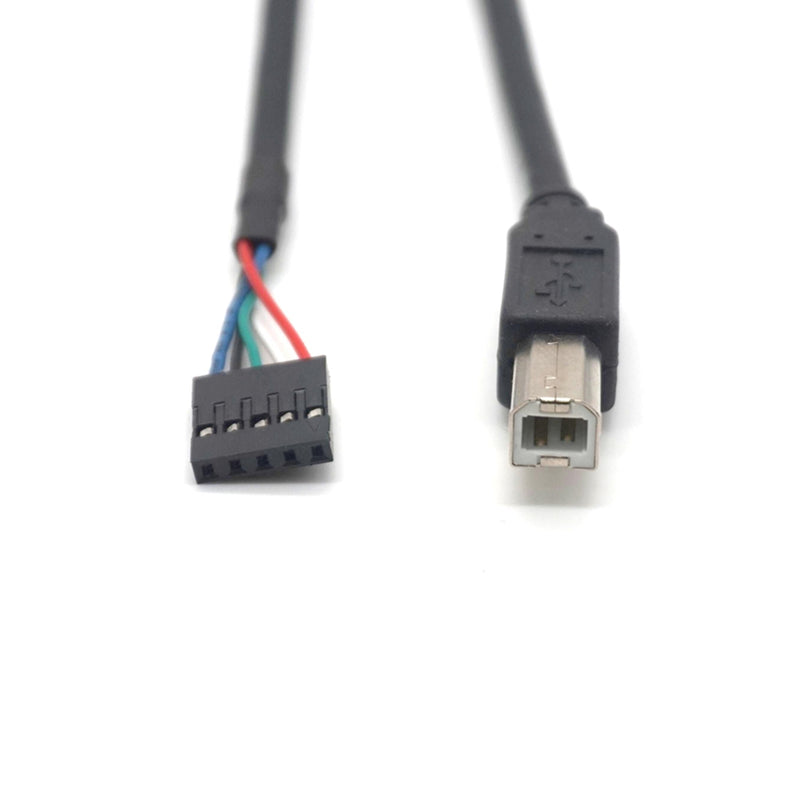 Plugadget 2PCS USB 2.0 Type B Male to Dupont 5 Pin Female Header Motherboard Cable For Printer 50cm(1.6ft)