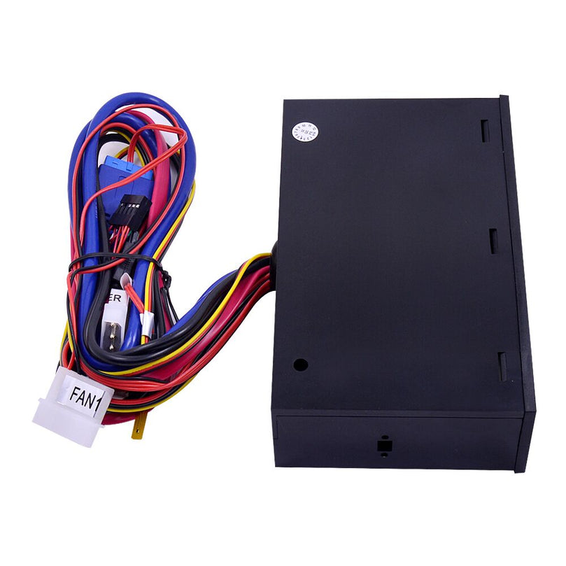 Plugadget 5.25" Media Dashboard Multifunctional USB 3.0 Front Panel 3.5mm Audio e-SATA MS CF TF SD Card Reader for PC Desktop ODD