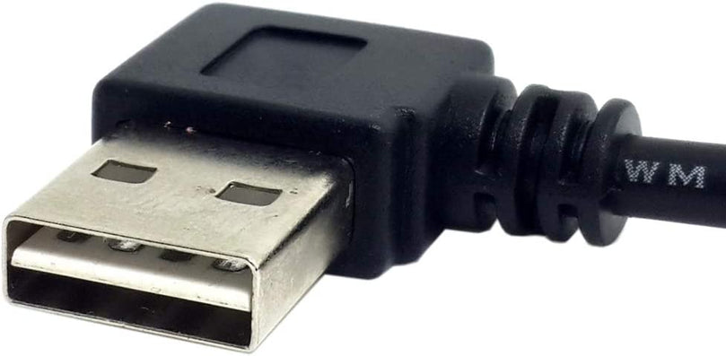 Plugadget Reversible Left Right Angled 90 Degree USB 2.0 Male to Right Angled Micro USB 5Pin Male Cable 25cm