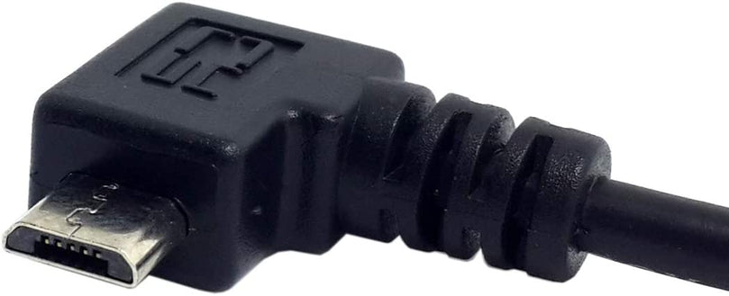 Plugadget Reversible Left Right Angled 90 Degree USB 2.0 Male to Right Angled Micro USB 5Pin Male Cable 25cm