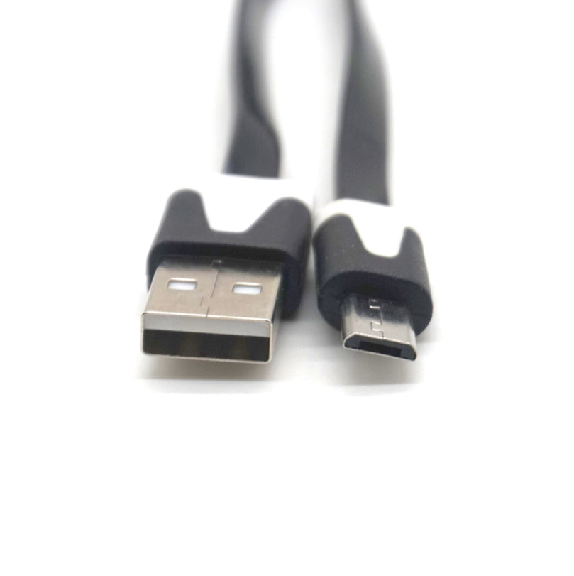 Plugadget 2Pcs Micro USB Cable Flat Transfer Charging Cord Micro USB To USB Cable
