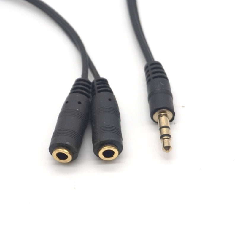 Plugadget 2PCS 3.5mm 1 in 2 Couples Audio Line Earbud Headset Headphone Earphone Splitter For Pad Phone Android Mobile MP3 MP4