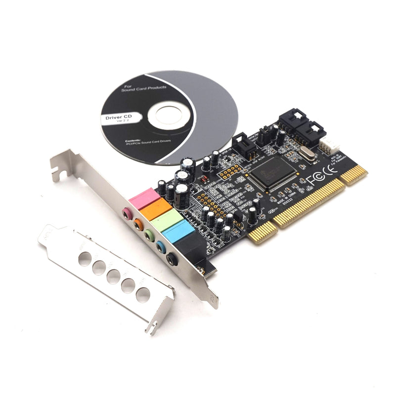 Plugadget Classic PCI Sound Card 5.1CH CMI8738 Chipset Audio Digital Sound Card Desktop Stereo Surround PCI Sound Audio Card