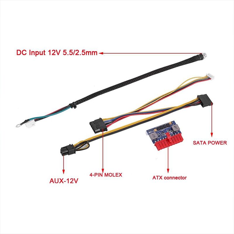 Plugadget DC-ATX 90W Mini ITX Inline Power Module Conversion Board 12V Low Power 20PIN Power Supply Module With Cable