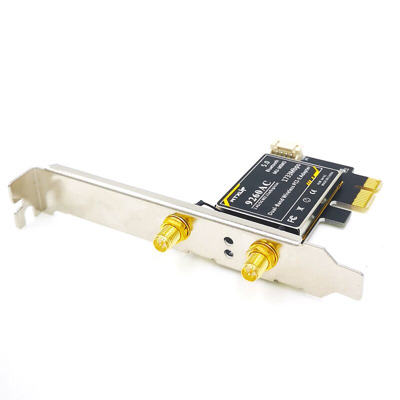 Plugadget 9260AC Dual-Band Gigabit Desktop PCI-E PCIE 1X Wireless Network Card 1730Mbps Bluetooth 5.0 gaming wifi adapter+ 6DBI antenna