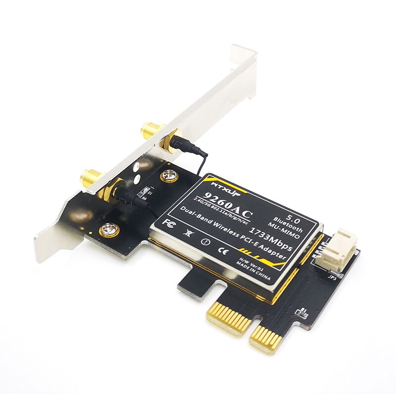 Plugadget 9260AC Dual-Band Gigabit Desktop PCI-E PCIE 1X Wireless Network Card 1730Mbps Bluetooth 5.0 gaming wifi adapter+ 6DBI antenna