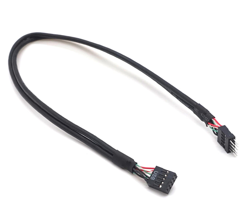 Plugadget USB 2.0 9 Pin Male to 9 Pin Female Adapter Extension Cable USB2.0 9 Pin M/F Multiplier Extension Cord Wire Line 50cm(1.6 ft)