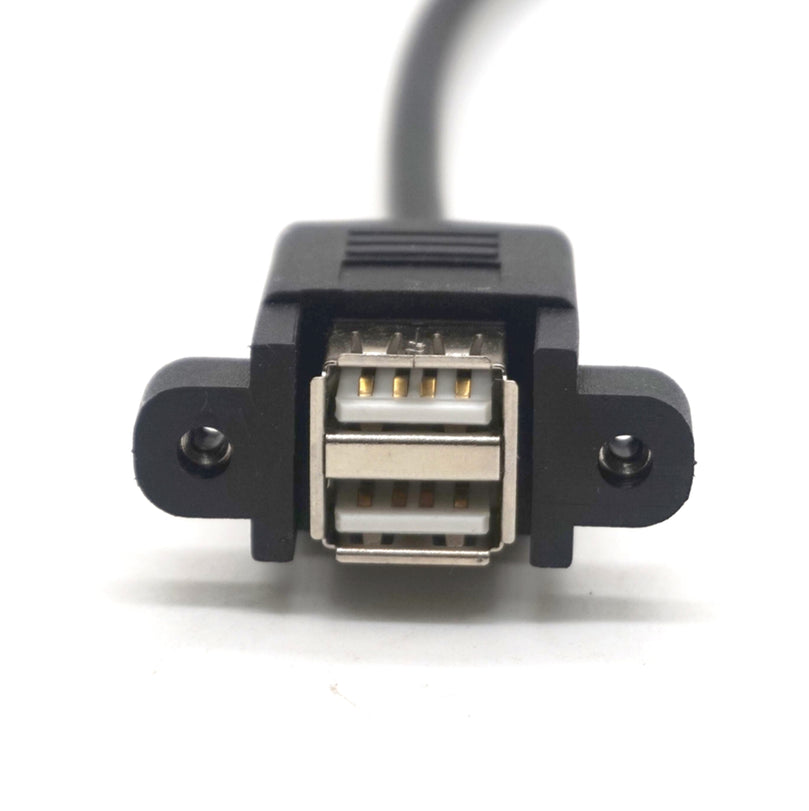 Plugadget 2PCS 50CM Chassis Motherboard DuPont 2.0 9Pin to USB2.0 Dual Port Bezel Extension Cable 9Pin 2.0mm to 2 port USB2.0