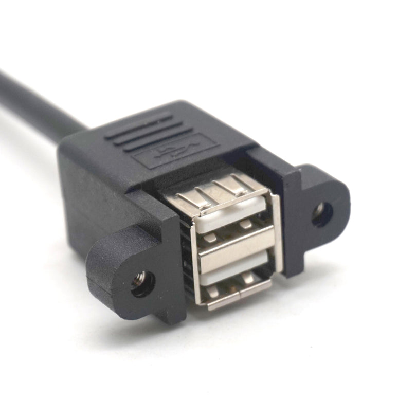 Plugadget 2PCS 50CM Chassis Motherboard DuPont 2.0 9Pin to USB2.0 Dual Port Bezel Extension Cable 9Pin 2.0mm to 2 port USB2.0