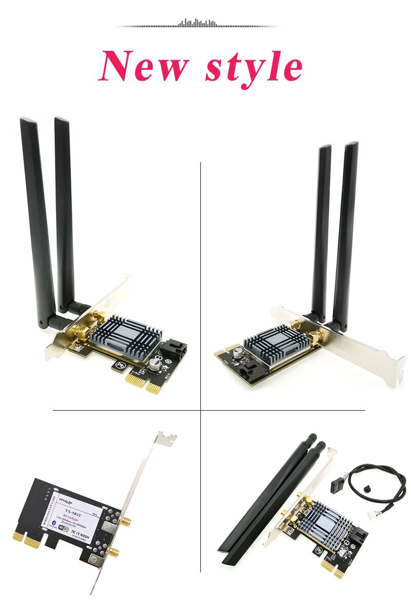 Plugadget N1202 AR5B22 2.4G 5G Adapter Lightweight Wireless WIFI Network Card Dual Band Multifunction Pcie For Desktop PC Bluetooth 4.0