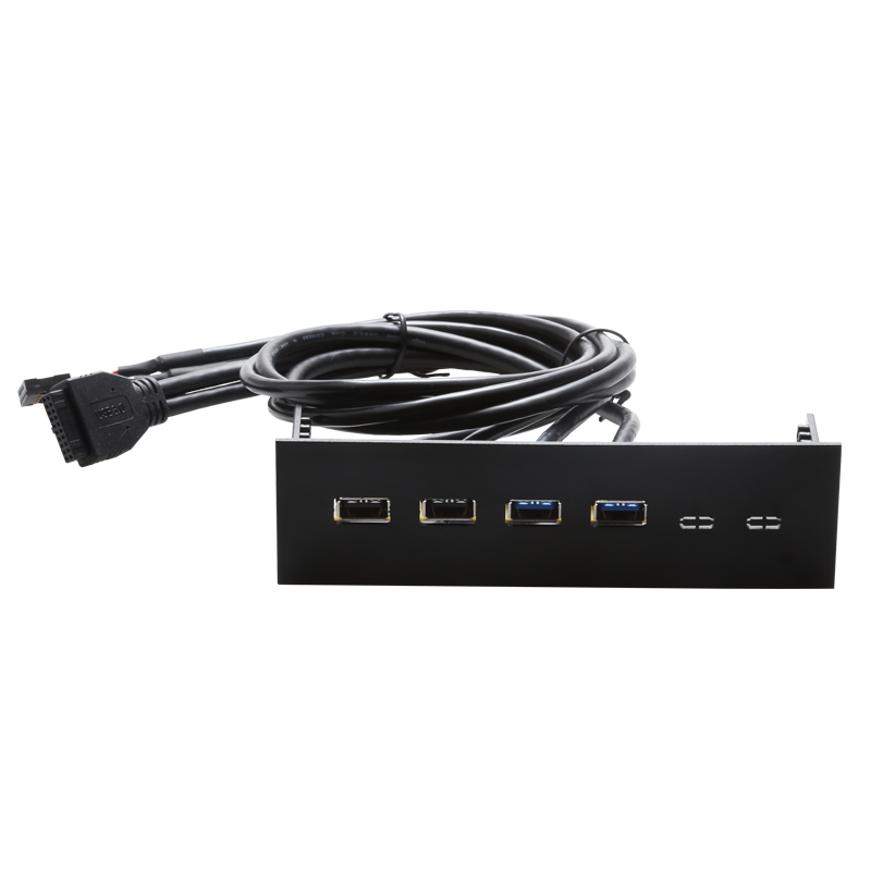 Plugadget 5.25 inch computer front panel with 2 USB3.0 2 USB2.0 function bay computer