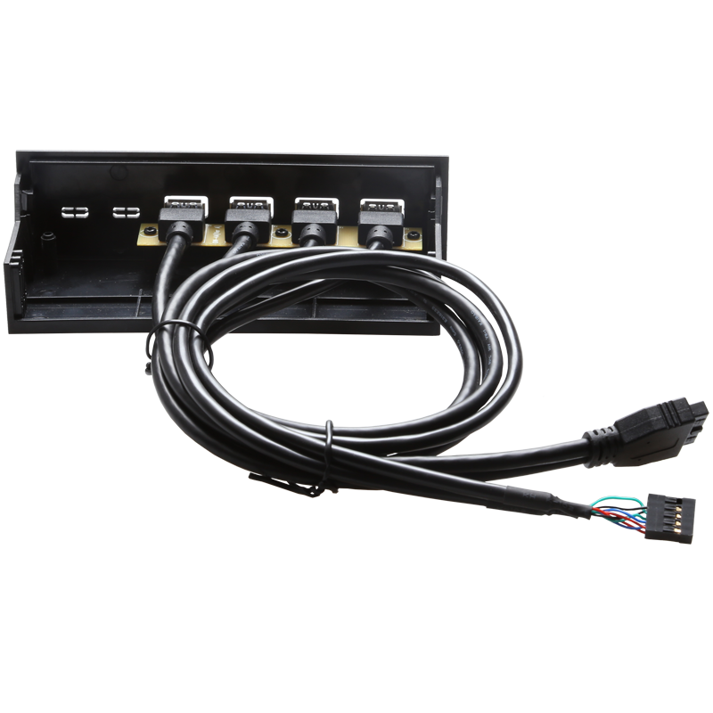 Plugadget 5.25 inch computer front panel with 2 USB3.0 2 USB2.0 function bay computer