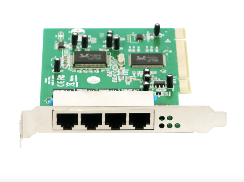 Plugadget PCI Quad Fast Ethernet 10/100Mbps Switch Board card Realtek 8305SC + 8100CL chipset 4 Port RJ45 Network Switch lan card