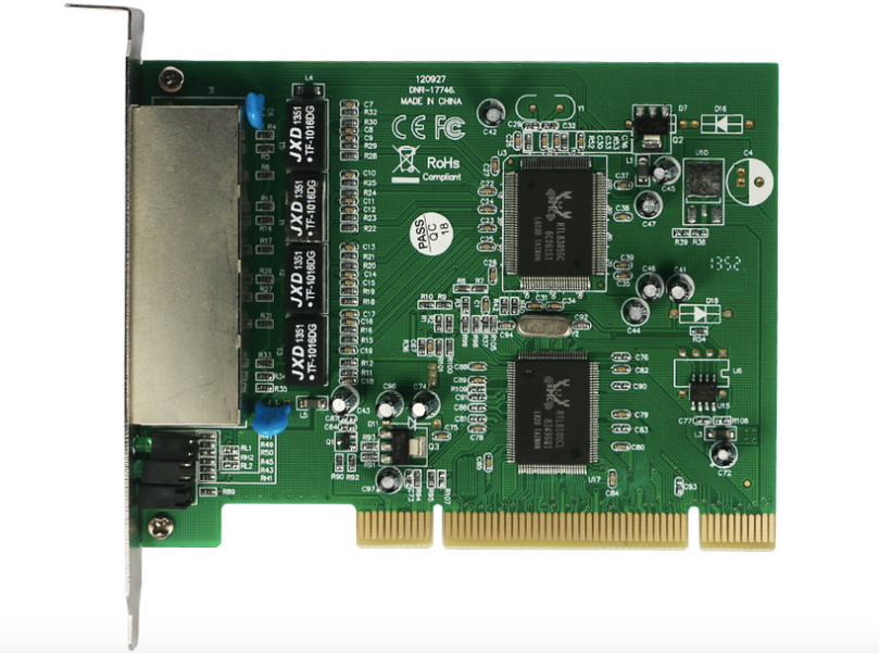 Plugadget PCI Quad Fast Ethernet 10/100Mbps Switch Board card Realtek 8305SC + 8100CL chipset 4 Port RJ45 Network Switch lan card