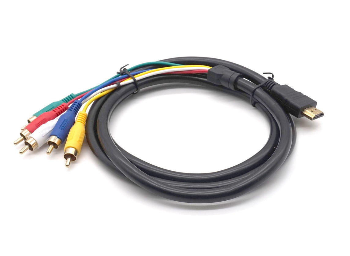 HDMI Male to 5 RCA Cable