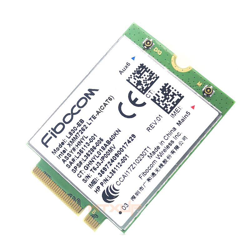 Plugadget Fibocom L830-EB 4LTE WWAN Card For HP L35286-005 Intel XMM 7262 LTE-Advanced Cat6 300Mbps for 640 650 G5 840 846 850 G6 X360 830