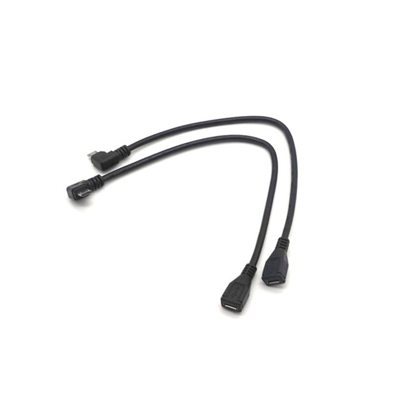 Plugadget Converter Data Cable left and right 90 Degree Micro USB Male To Female Adapter Converter Data Cable